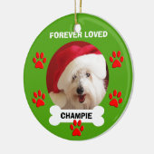 ペット犬の名前と写真記念クリスマスオーナメント セラミックオーナメント (左)