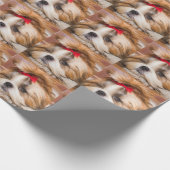 ペット犬の子犬のカスタム写真パターン ラッピングペーパー (角)