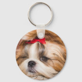 ペット犬の子犬のカスタム写真 キーホルダー (裏面)