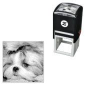 ペット犬の子犬のカスタム写真 セルフインキングスタンプ (インサイチュ)