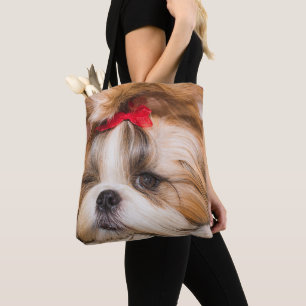 ペット犬の子犬のカスタム写真 トートバッグ