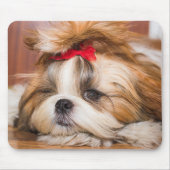 ペット犬の子犬のカスタム写真 マウスパッド (正面)