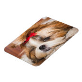 ペット犬の子犬のカスタム写真 マグネット (左側)