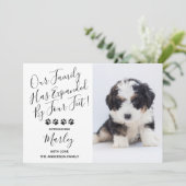 ペット犬の子犬の新しい発表 招待状 (スタンド正面)