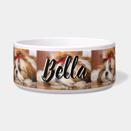 ペット犬の子犬カスタムの写真のパターンと名前 ボウル