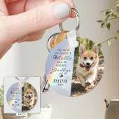 ペット犬の思い出 お気に入りの挨拶 写真 虹 キーホルダー