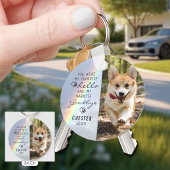 ペット犬の思い出 お気に入りの挨拶 写真 虹 キーホルダー