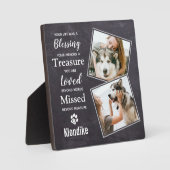 ペット犬の思い出 – ペットの損失贈り物 – ペット記念碑 フォトプラーク (正面)