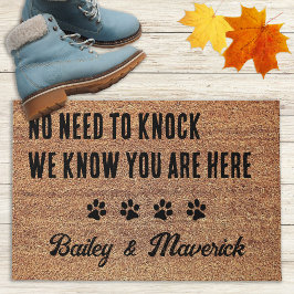ペット犬の愛人をパーソナライズされたノックする必要はない ドアマット