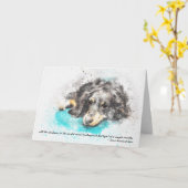 ペット犬の損失(ダシュント)カスタム悔やみや弔慰 カード (黄色い花)