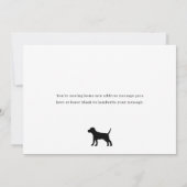 ペット犬の新しい住所引っ越しました発表 (裏面)