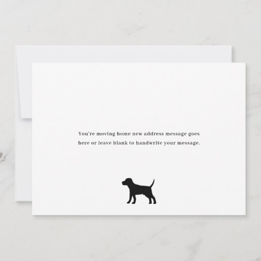 ペット犬の新しい住所引っ越しました発表 (裏面)