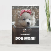 ペット犬の毛玉ちゃんからの母の日 カード (正面)