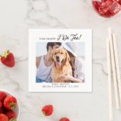 ペット犬の猫の写真モダンのリハ結婚ーサルディナー スタンダードカクテルナプキン (インサイチュ)