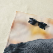 ペット犬の猫の写真名ハート ビーチタオル (インサイチュ)