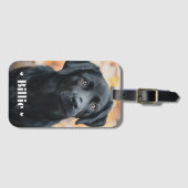 ペット犬の猫の写真名ハート ラゲッジタグ (正面横)