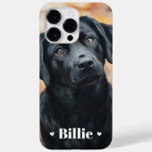 ペット犬の猫の写真名ハート Case-Mate iPhoneケース (裏面)