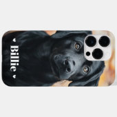 ペット犬の猫の写真名ハート Case-Mate iPhoneケース (裏面 (横))