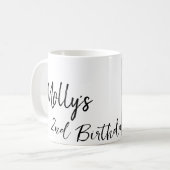 ペット犬の猫の動物の誕生日の写真モダンシンプル コーヒーマグカップ (正面左)