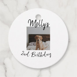 ペット犬の猫の動物の誕生日の写真モダンシンプル フェイバータグ