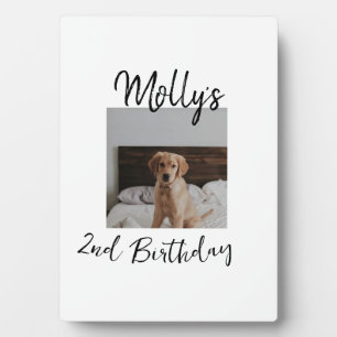 ペット犬の猫の動物の誕生日の写真モダンシンプル フォトプラーク