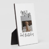 ペット犬の猫の動物の誕生日の写真モダンシンプル フォトプラーク (側面)