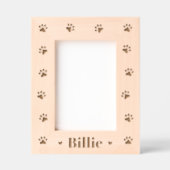 ペット犬の猫の名前のハート手のプリント レーザー彫刻フレーム (正面)