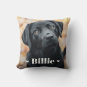 ペット犬の猫の名前のハート クッション (正面)