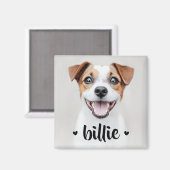 ペット犬の猫の名前のハート マグネット (正面/裏面)