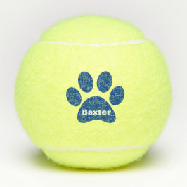 ペット犬の猫の手の印刷名パーソナライズされた テニスボール