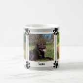 ペット犬の猫の手3ヴィンテージインスタントフォトフレーム コーヒーマグカップ (中央)