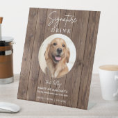 ペット犬の結婚シグネチャードリンクカクテルバーピード 台座サイン (インサイチュ)