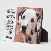 ペット犬の記念ギフト – ペット悔やみや弔慰引用文ペットロス フォトプラーク (側面)