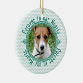 ペット犬の記念ケルト結び目模様写真クリスマス セラミックオーナメント (右)