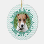 ペット犬の記念ケルト結び目模様写真クリスマス セラミックオーナメント (左)