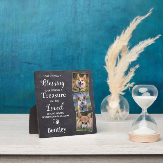 ペット犬の記念ペットの損失のギフトフォトパーソナライズされたー フォトプラーク (インサイチュ)