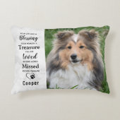ペット犬の記念ペットの損失記念写真 アクセントクッション (正面)