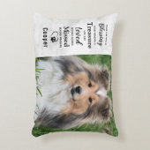 ペット犬の記念ペットの損失記念写真 アクセントクッション (正面(垂直))