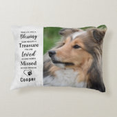 ペット犬の記念ペットの損失記念写真 アクセントクッション (裏面)