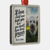ペット犬の記念引用文写真 メタルオーナメント (右)