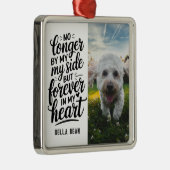 ペット犬の記念引用文写真 メタルオーナメント (右)
