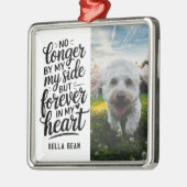 ペット犬の記念引用文写真 メタルオーナメント (左)