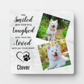 ペット犬の記念悔やみや弔慰ペットの損失記念の写真 フォトプラーク (正面)