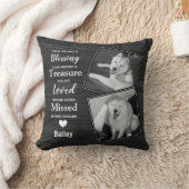 ペット犬の記念悔やみや弔慰ペットロス写真 クッション (ブランケット)