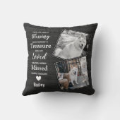 ペット犬の記念悔やみや弔慰ペットロス写真 クッション (裏面)