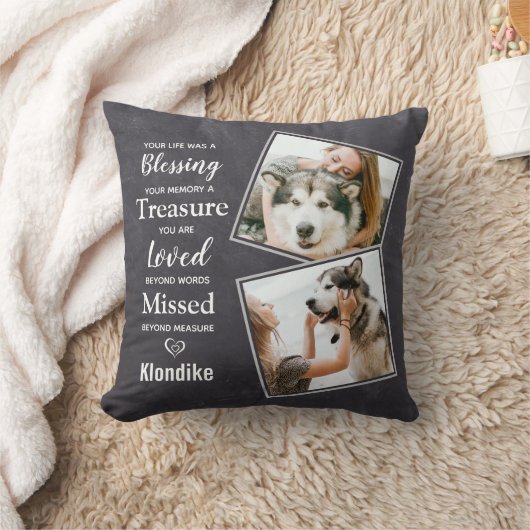 ペット犬の記念悔やみや弔慰ペットロス写真 クッション (ブランケット)