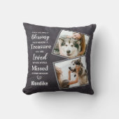 ペット犬の記念悔やみや弔慰ペットロス写真 クッション (正面)