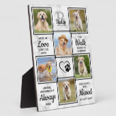 ペット犬の記念悔やみや弔慰引用文6フォトコラージュ フォトプラーク (側面)