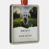 ペット犬の記念撮影コラージュ メタルオーナメント (右)