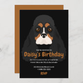 ペット犬の誕生日の手のライフパーティの招待状 招待状 (正面/裏面)